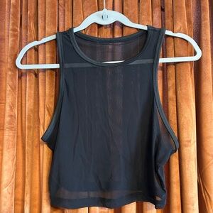 SHEIN Black Sheer Tank Top